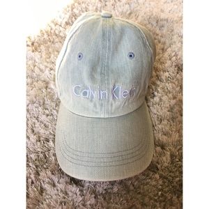 NWOT Calvin Klein Light Wash Baseball Cap